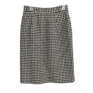 Vintage Phil Carry Sportswear virgin wool houndtooth pensil skirt size 12 @o